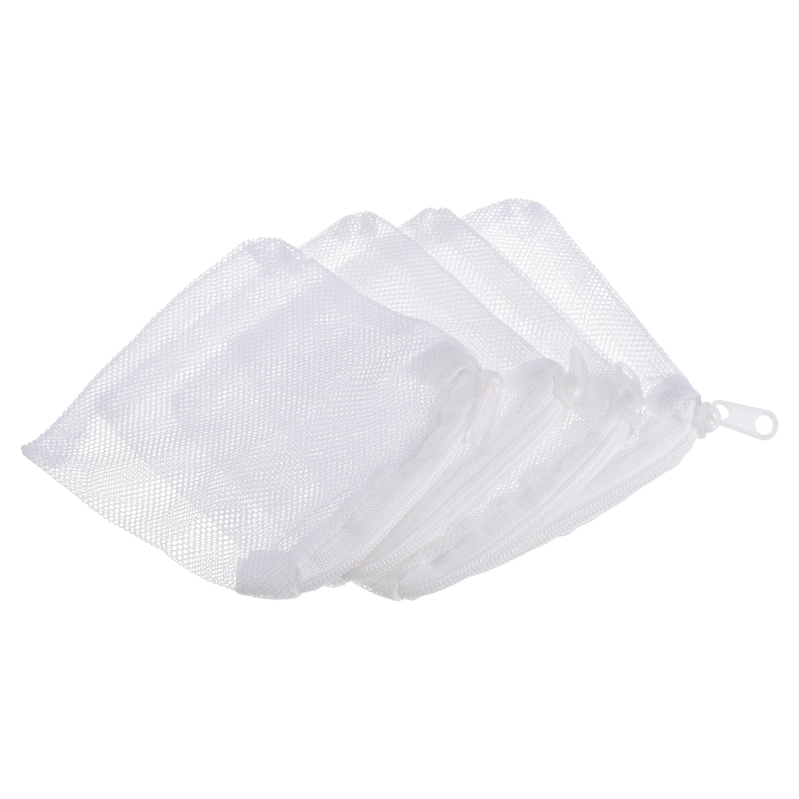 4 Pack Aquarium Filter Media Bags 10x10cm Fish Tank Bag with Zipper White