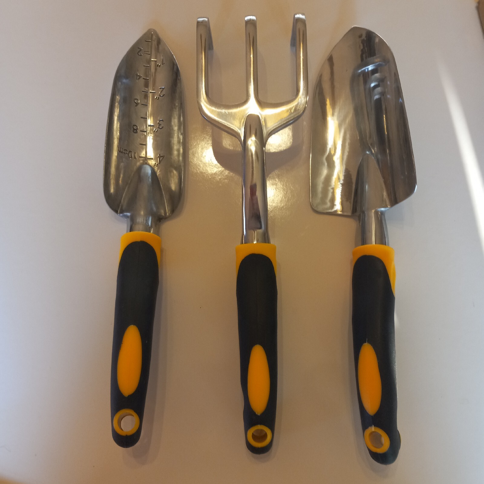 Garden Tool Set,3-Pc Cast-Aluminum Gardening Kit w/ Soft Rubberized Handle