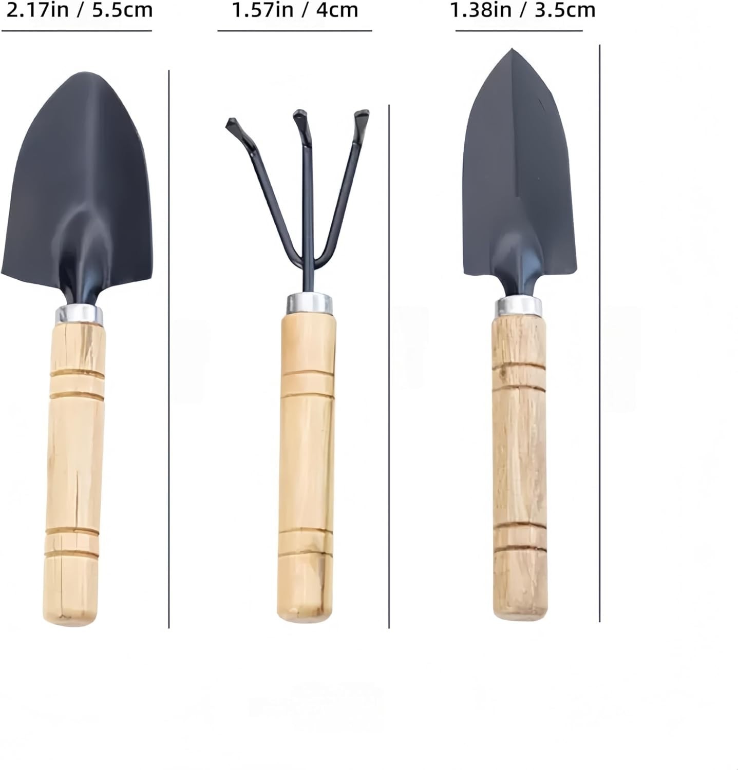 4pcs Garden Tools Set Trowel Rake Shovel Heavy Duty Metal Outdoor Ergonomic Kit