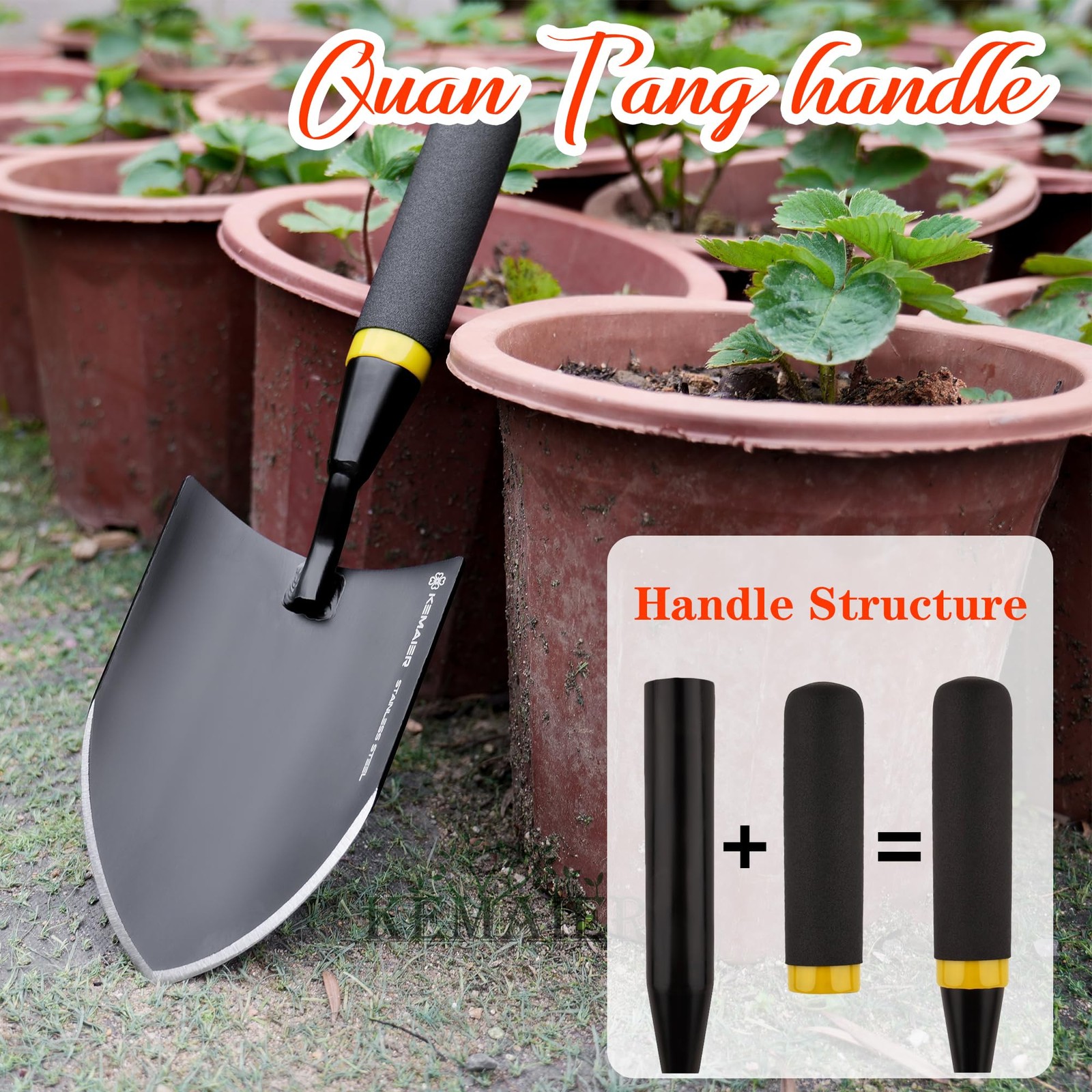 Heavy Duty Stainless Steel Garden Trowel and Shovel, Easy Digging and Weeding…