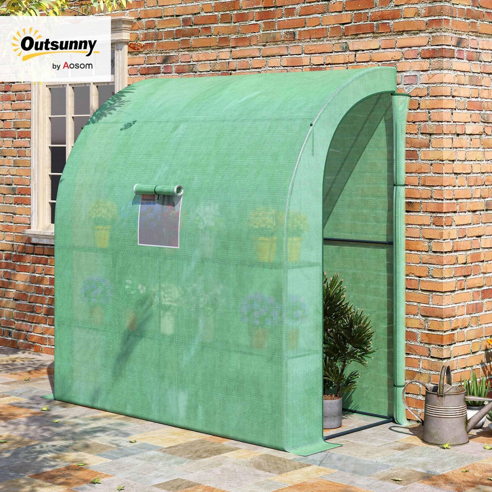 Outsunny 7 X 3 X 7 Lean To Greenhouse Walk-In Green House Plant Nursery 2