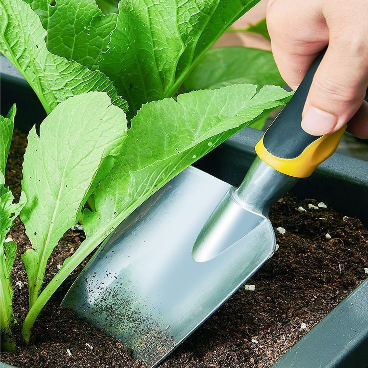 Garden Tool Shovel for Digging Gardening Trowel for Lawn Planting Alloy Spade Pl