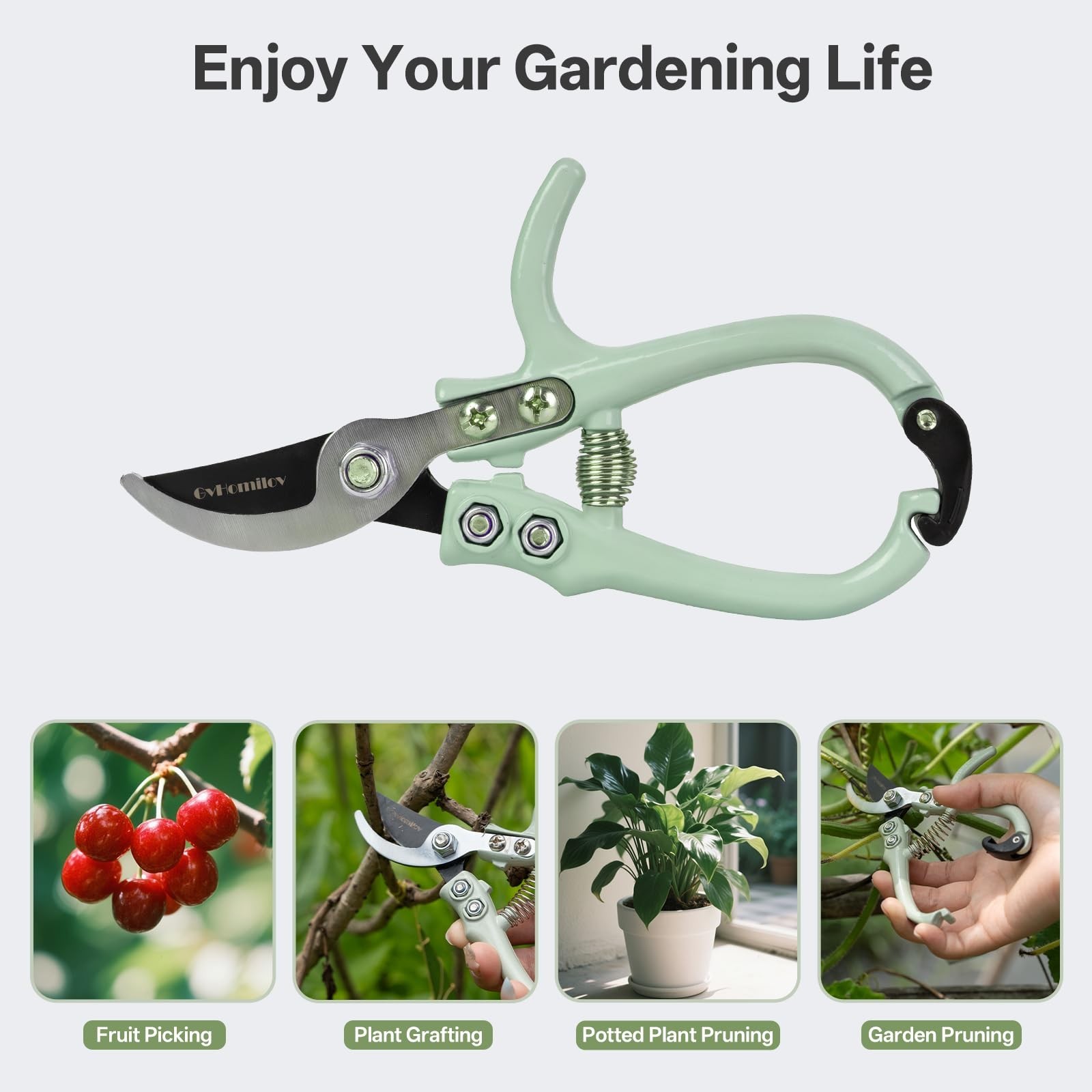 Pruning Shears for Gardening,Lightweight Plant Shears,Q-Shaped Garden Scissor…