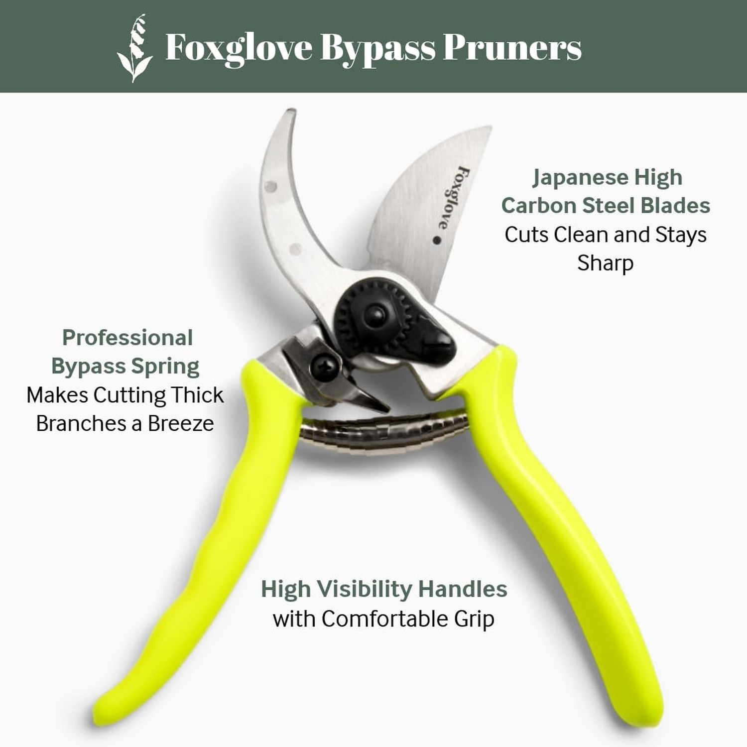 Foxglove Pruning Shears – Professional Garden Shears & Bypass Hand Pruners