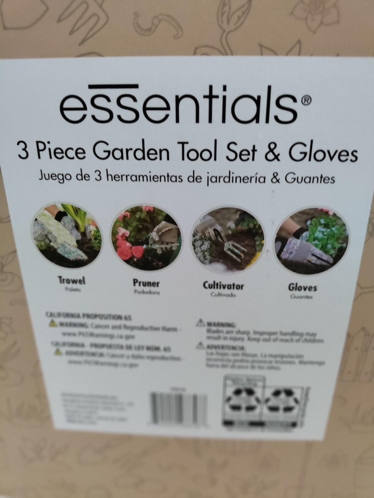 Three-piece Garden Tool Set Plus Gloves By Essentials FREE SHIPPING