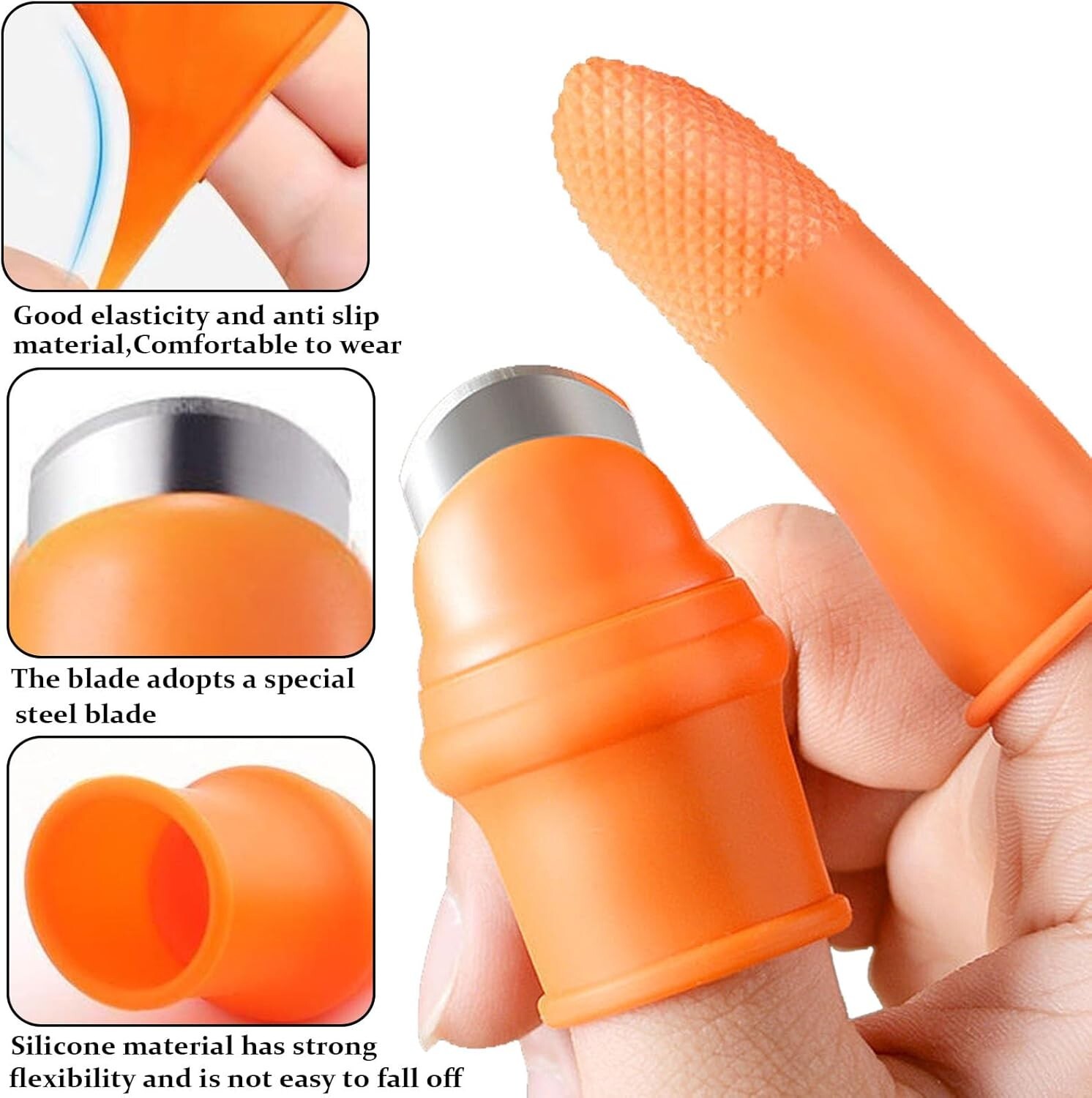 6 PCS Gardening Silicone Thumb Knife Harvesting Tool Convenient and efficient