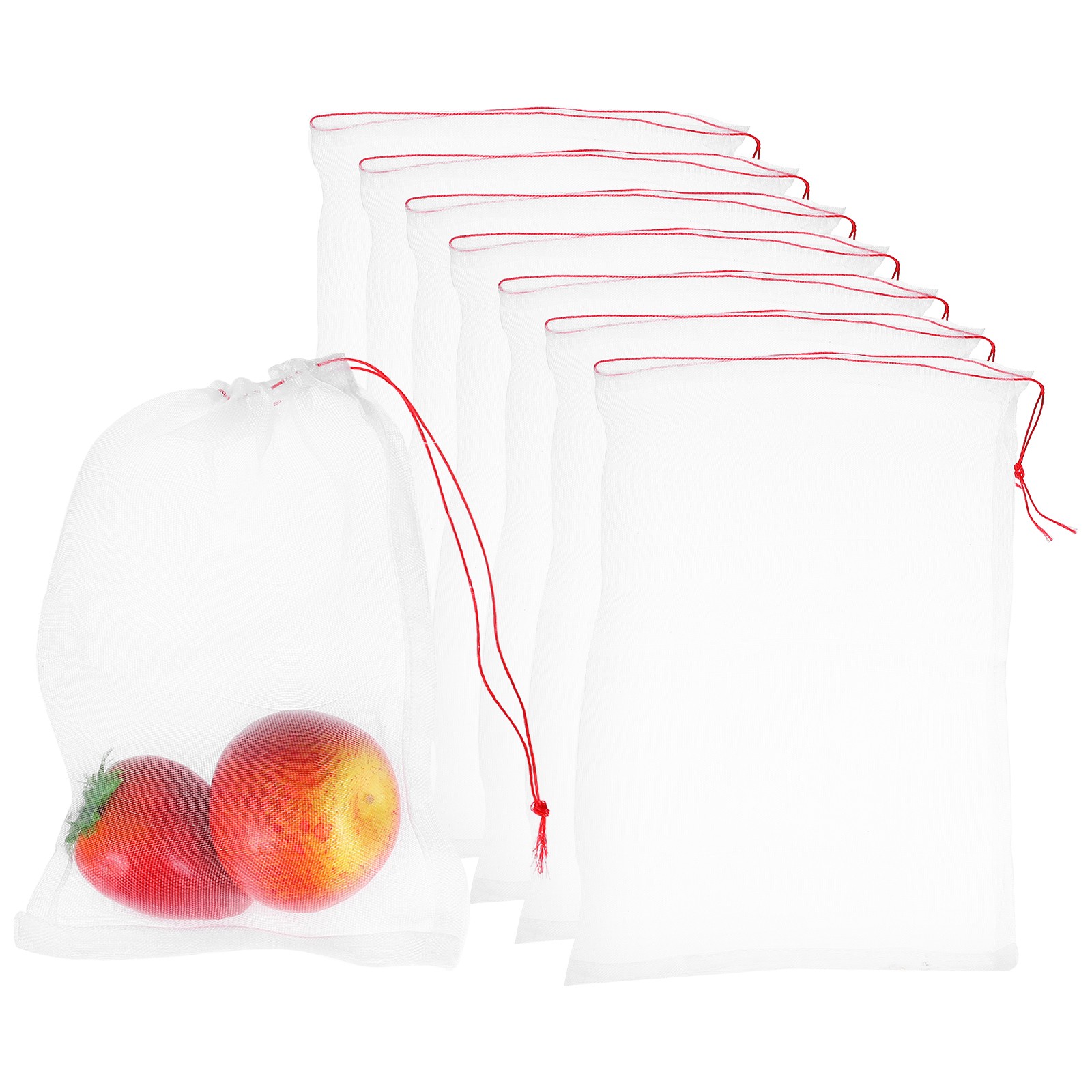 10Pcs Mesh Net, Netting Bags 17.7×11.8 inch 40D Garden Mesh Netting White