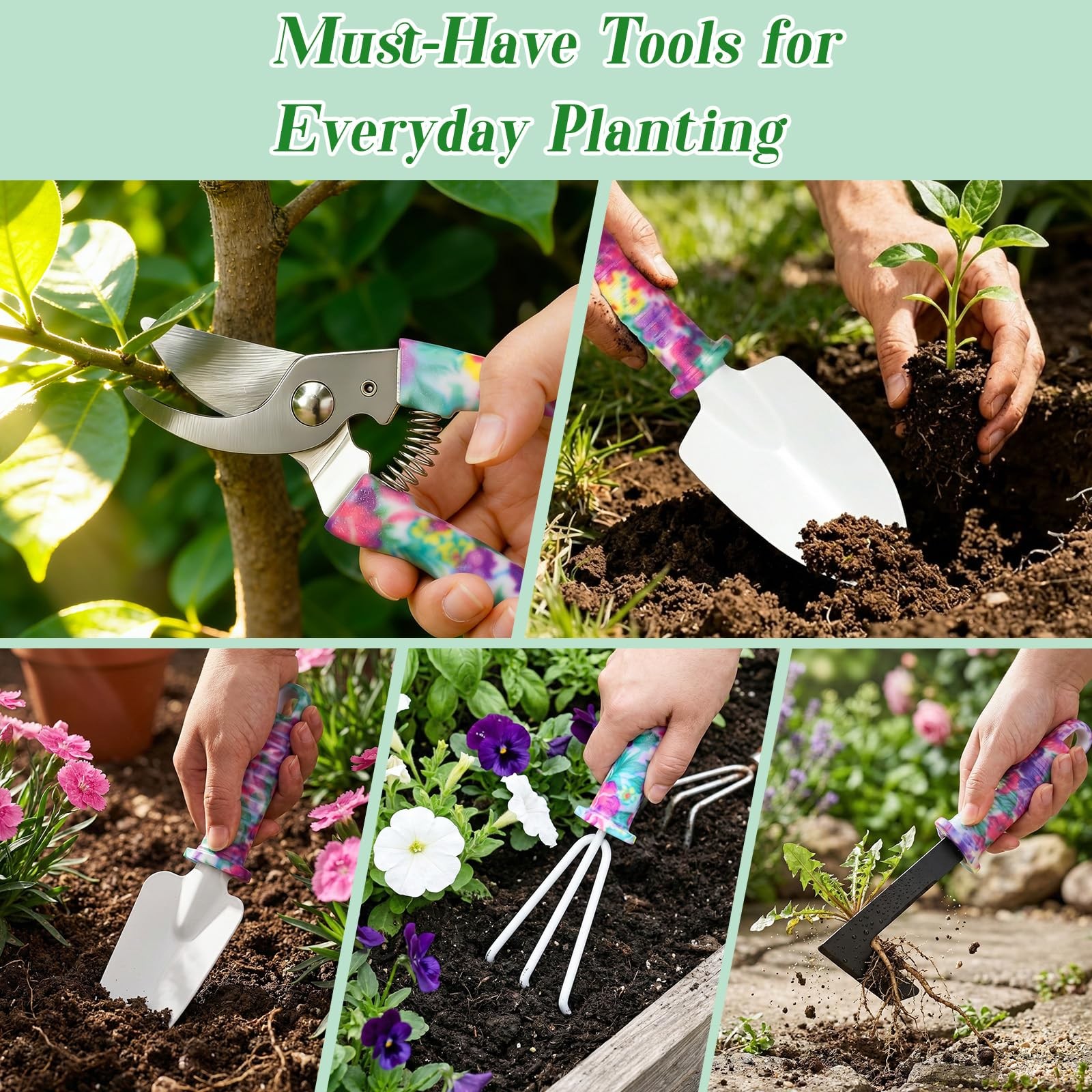Gardening Gifts for Women, Gardening Tools for Mom Grandma Wife, 10 Pcs Garde…