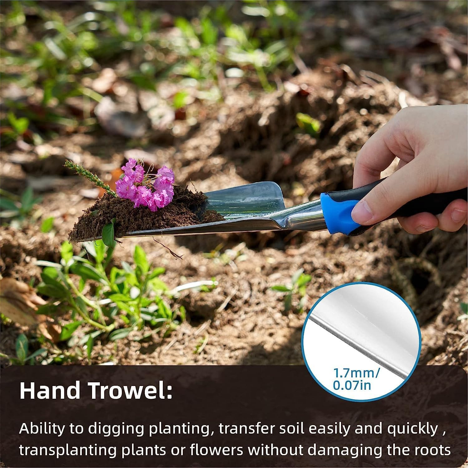 Garden Tool Shovel for Digging Gardening Trowel for Lawn Planting Alloy Spade Pl