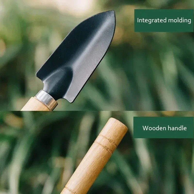 3Pcs Mini Garden Tool Set – Durable Wood & Metal Hand Tools for Plant Care – NEW