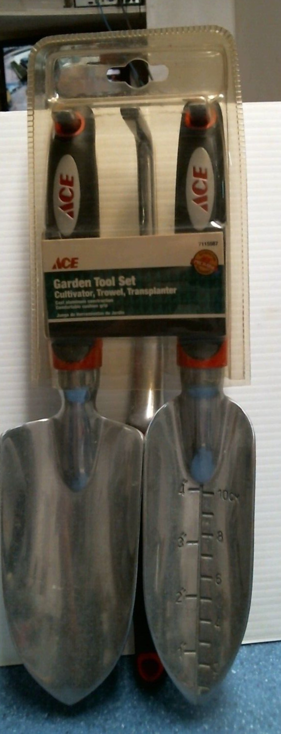 ACE Garden Tool Set, Cultivator, Trowel, Transplanter (7115587) FS