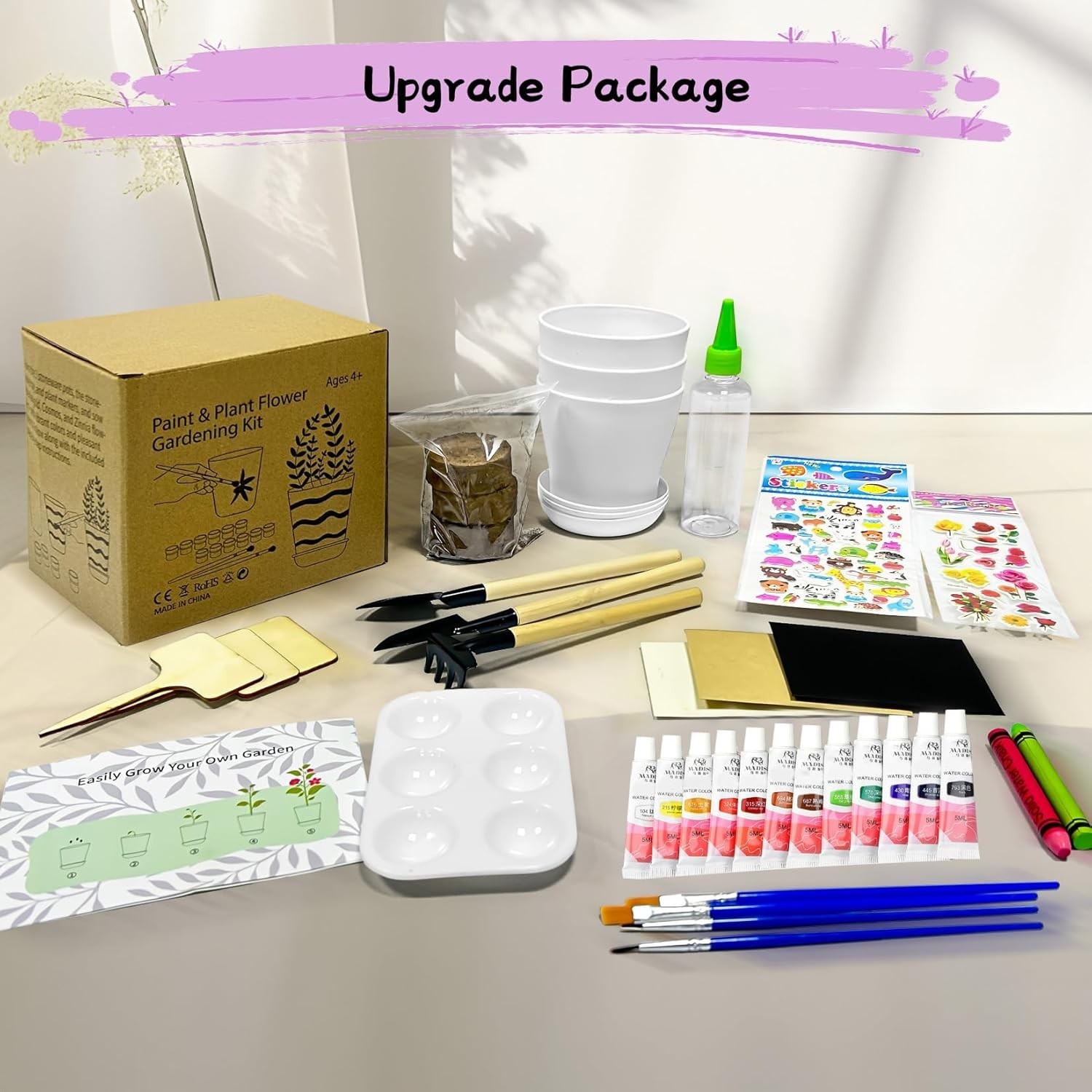 Delightful DIY Flower Pot Painting Kit for Kids – Complete Gardening Experience