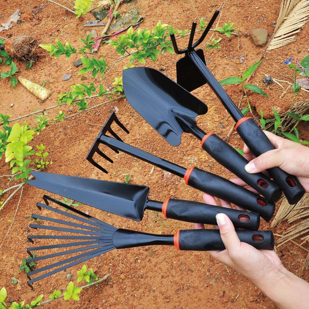 Multifunctional Iron Shovel, Hoe & Rake Gardening Planting, Digging Weeding Tool