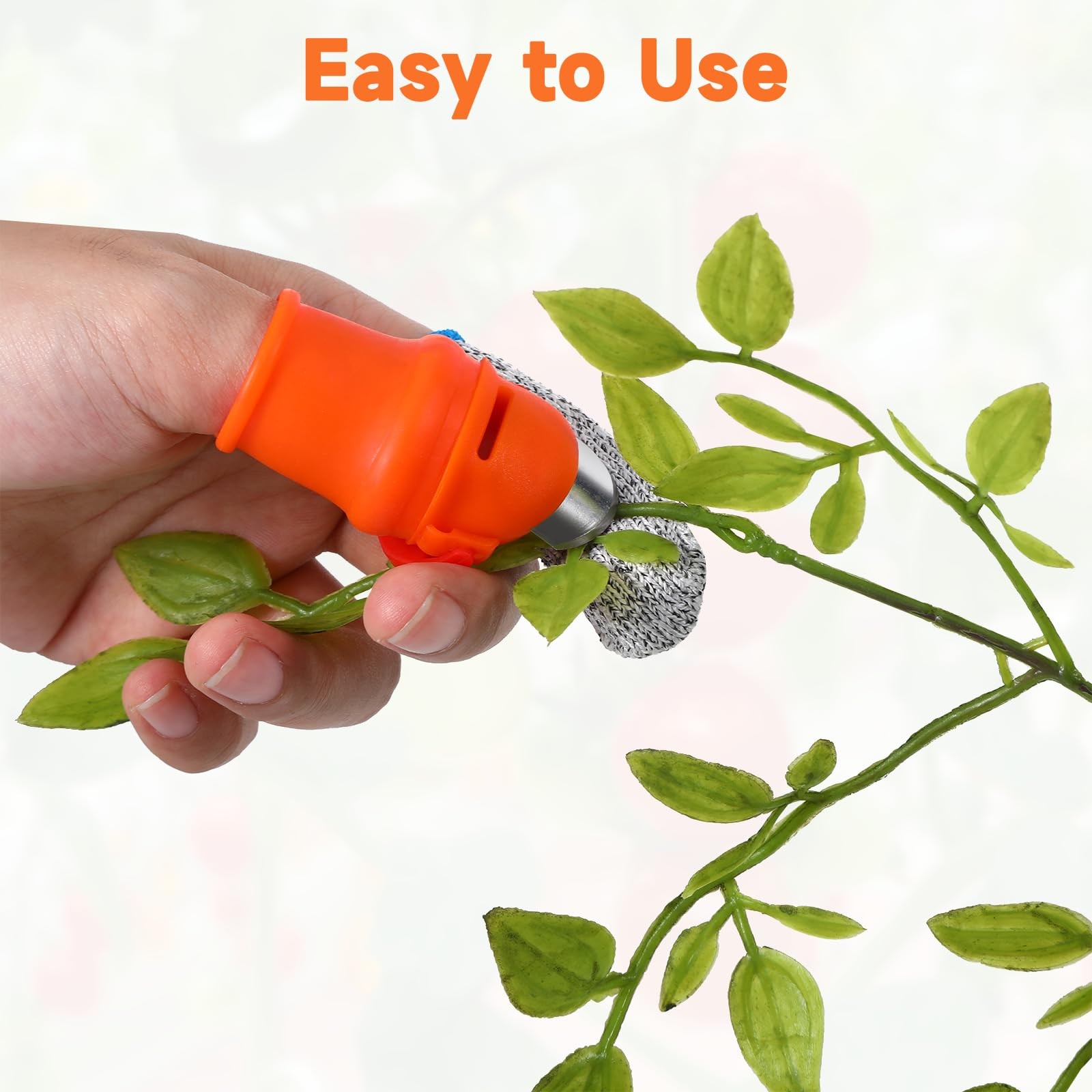 12 Pcs Finger Knife Thumb Knife with Anti-Cutting Garden Silicone Finger Prot…