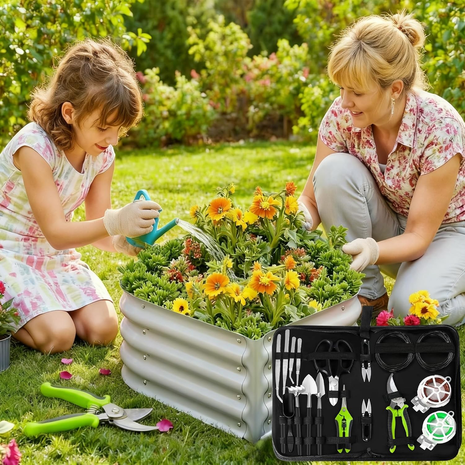 Gardening Tools 20-Piece Gardening Hand Tools, Garden Tools Set for Beginner, In