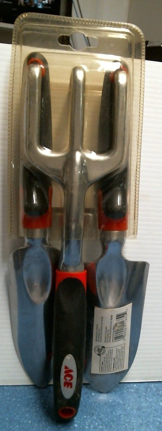 ACE Garden Tool Set, Cultivator, Trowel, Transplanter (7115587) FS