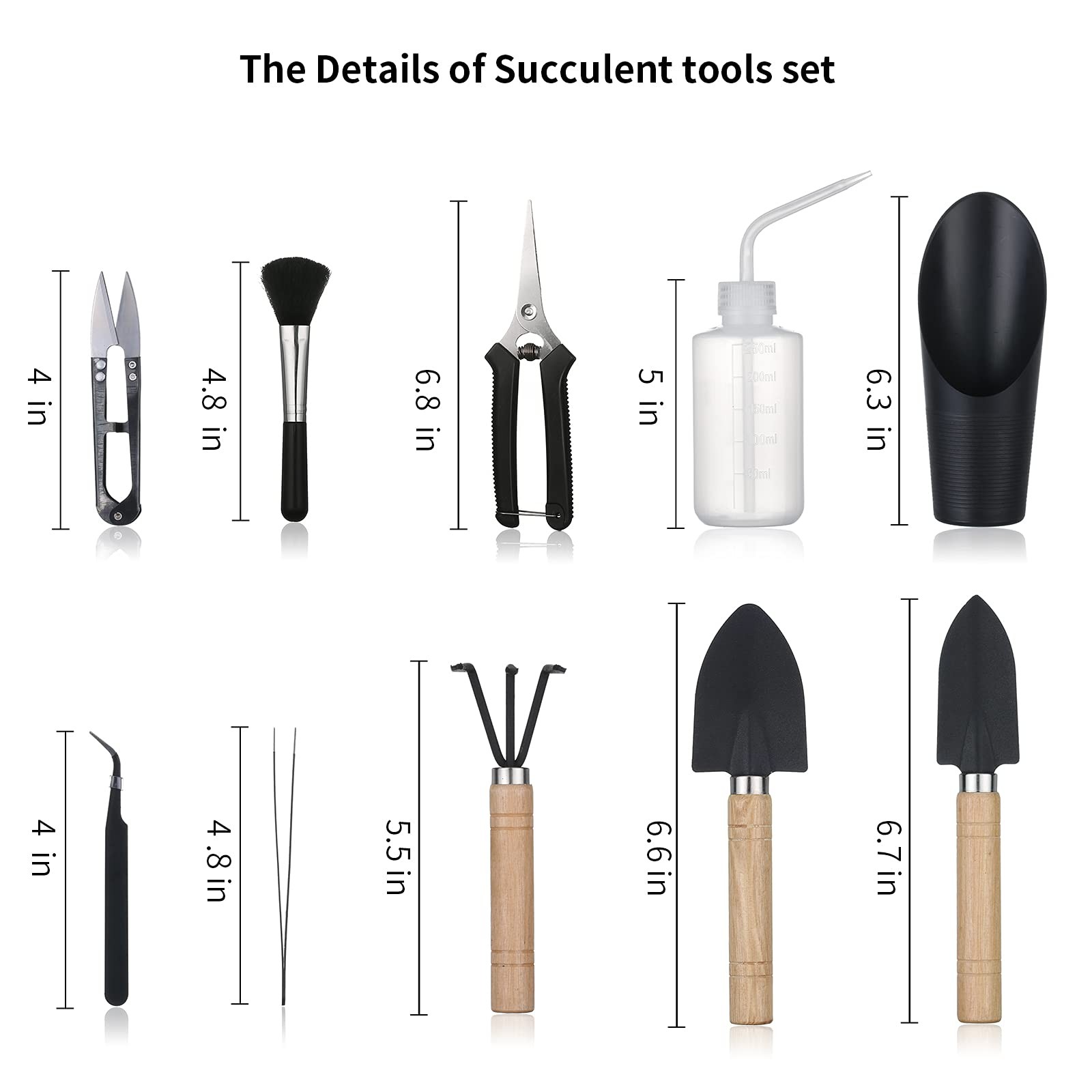 11Pcs Succulent Tools,Mini Garden Tools,Succulent Watering Tool as Plant Acce…