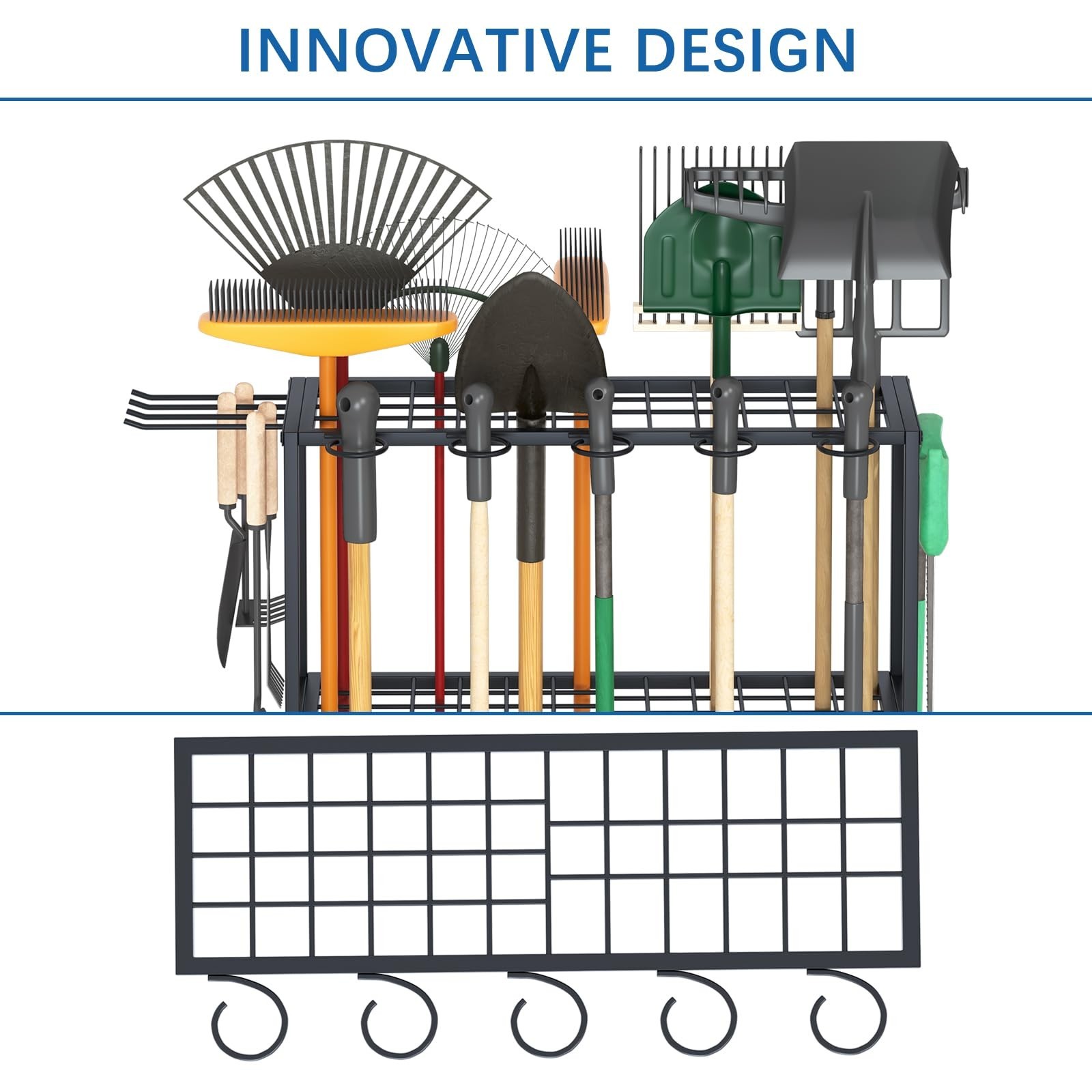 Organizer Yard Tool Storage Rack,Garden Organizer,Steel Yard Tool Racks To St…