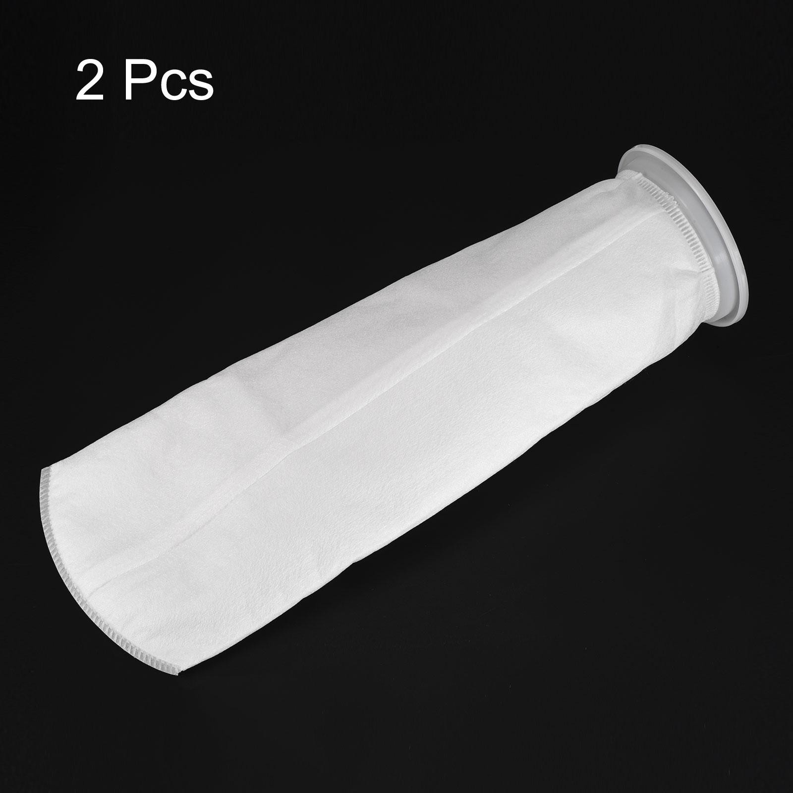 2pcs 6″ Ring Filter Socks 50 Micron Mesh Bags Pool Skimmer Basket White
