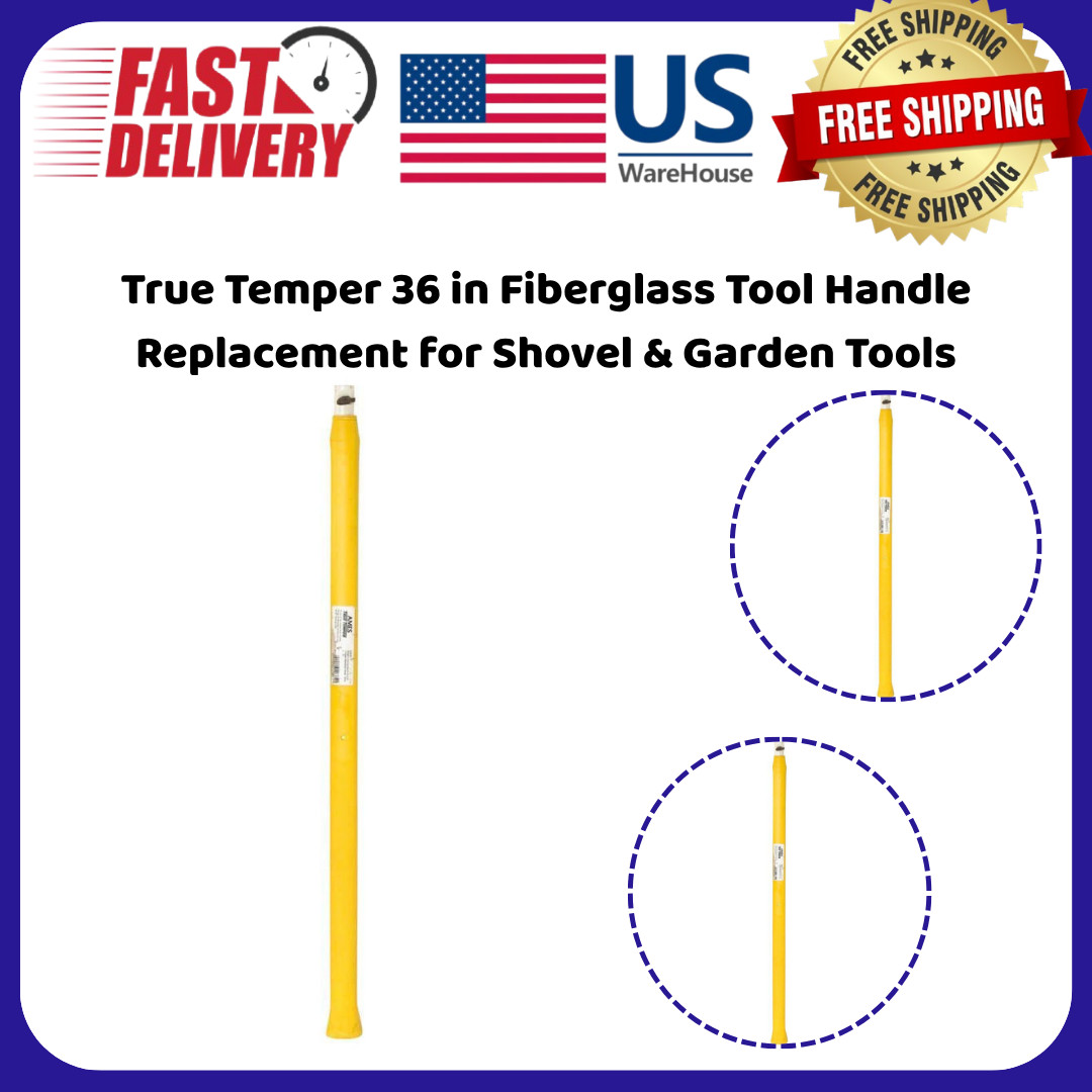 True Temper 36 in Fiberglass Tool Handle Replacement for Shovel & Garden Tools