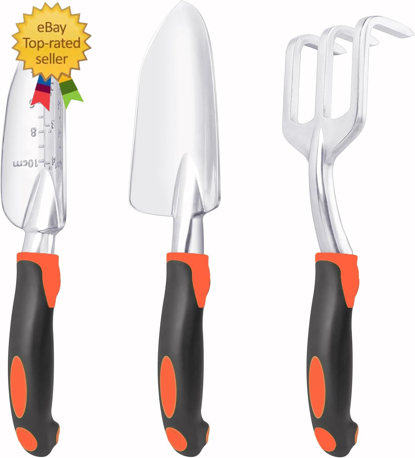 Garden Tools Set, 3 Pack Heavy Duty Gardening Tools Set Include Garden Shovel