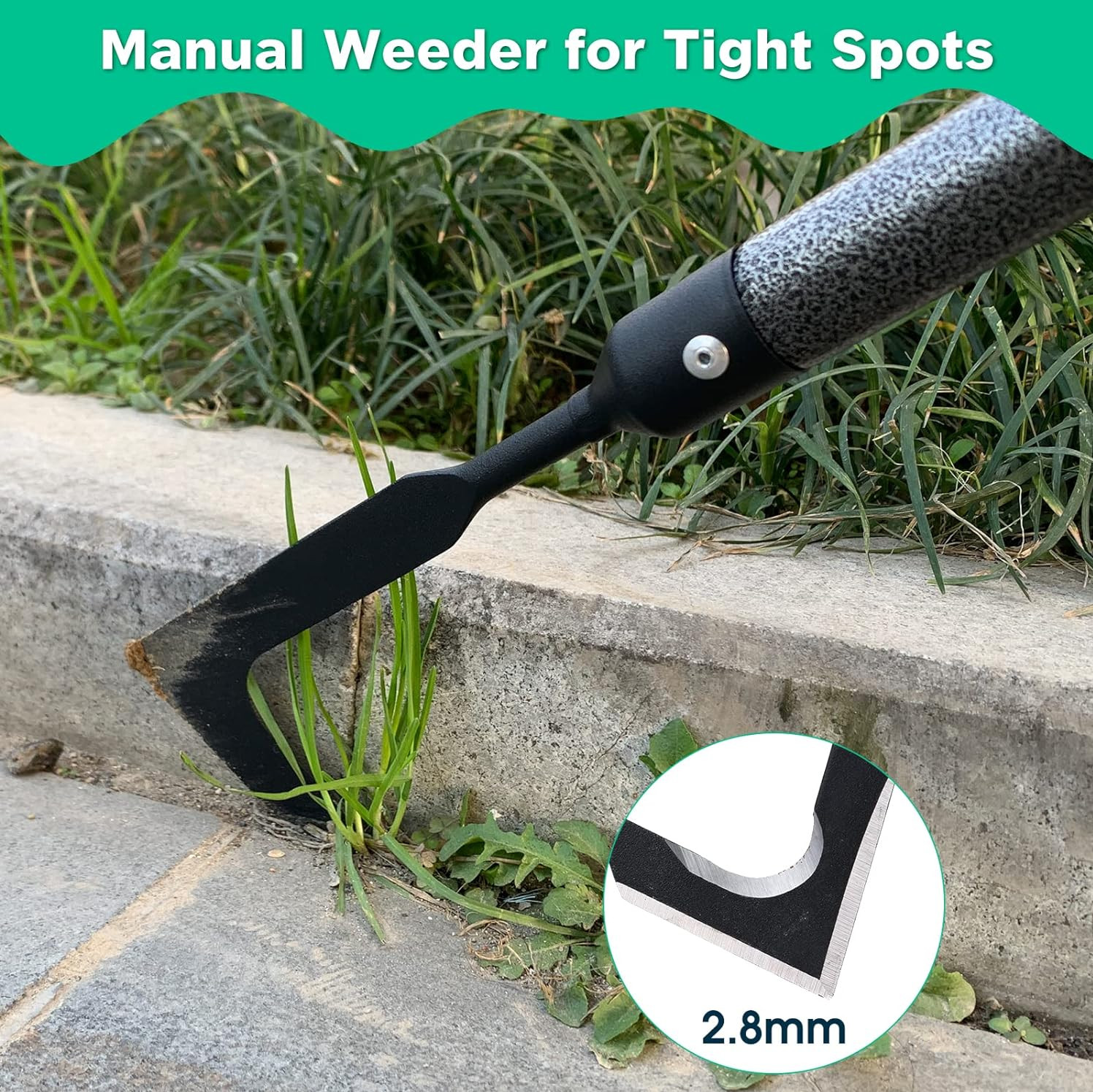 29″ Long Handle Weed Scraper Deck Crevice weeds Removal Tool Sidewalk pave drive
