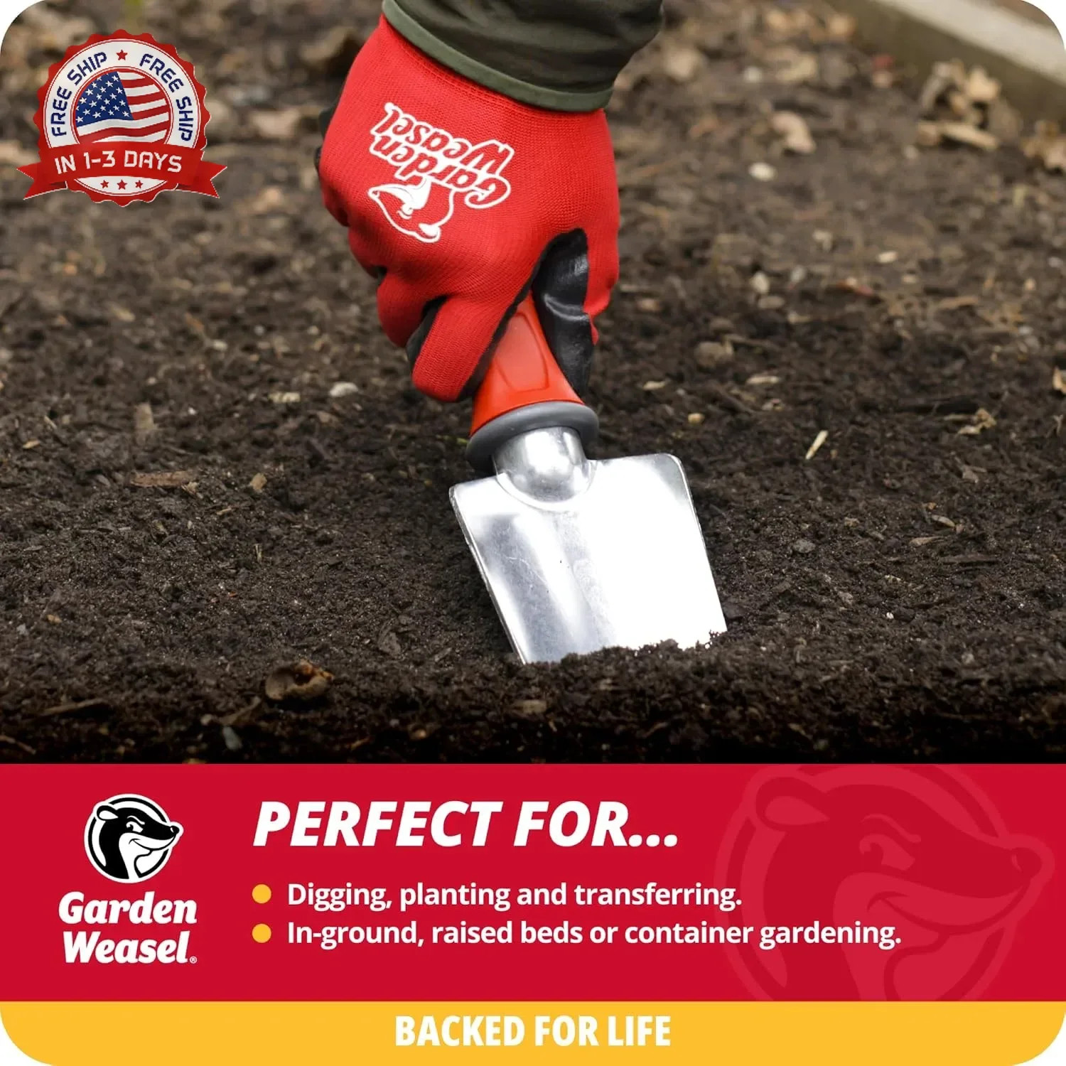 Garden Weasel Garden Trowel | Plant, Dig and Cultivate | Planting and Gardening