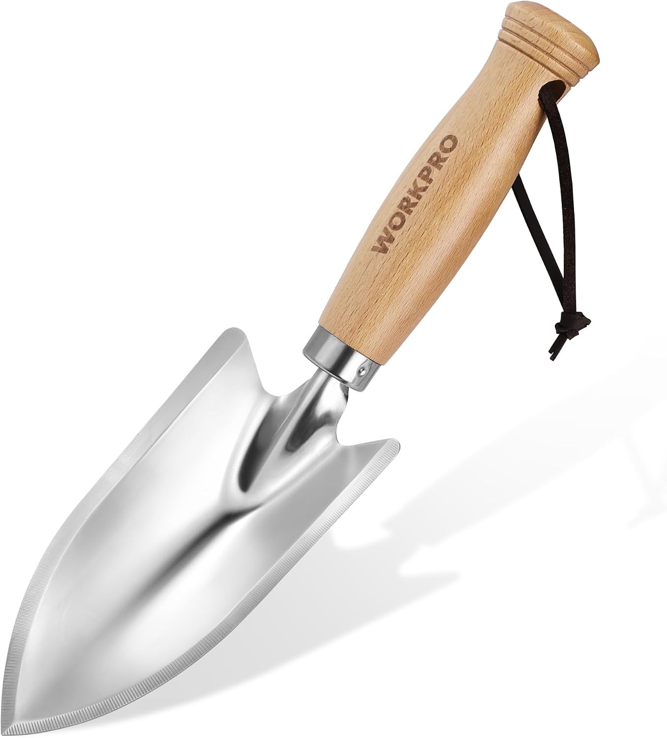 11″ Garden Hand Trowel, Heavy Duty Polished Stainless Steel Garden Shovel with