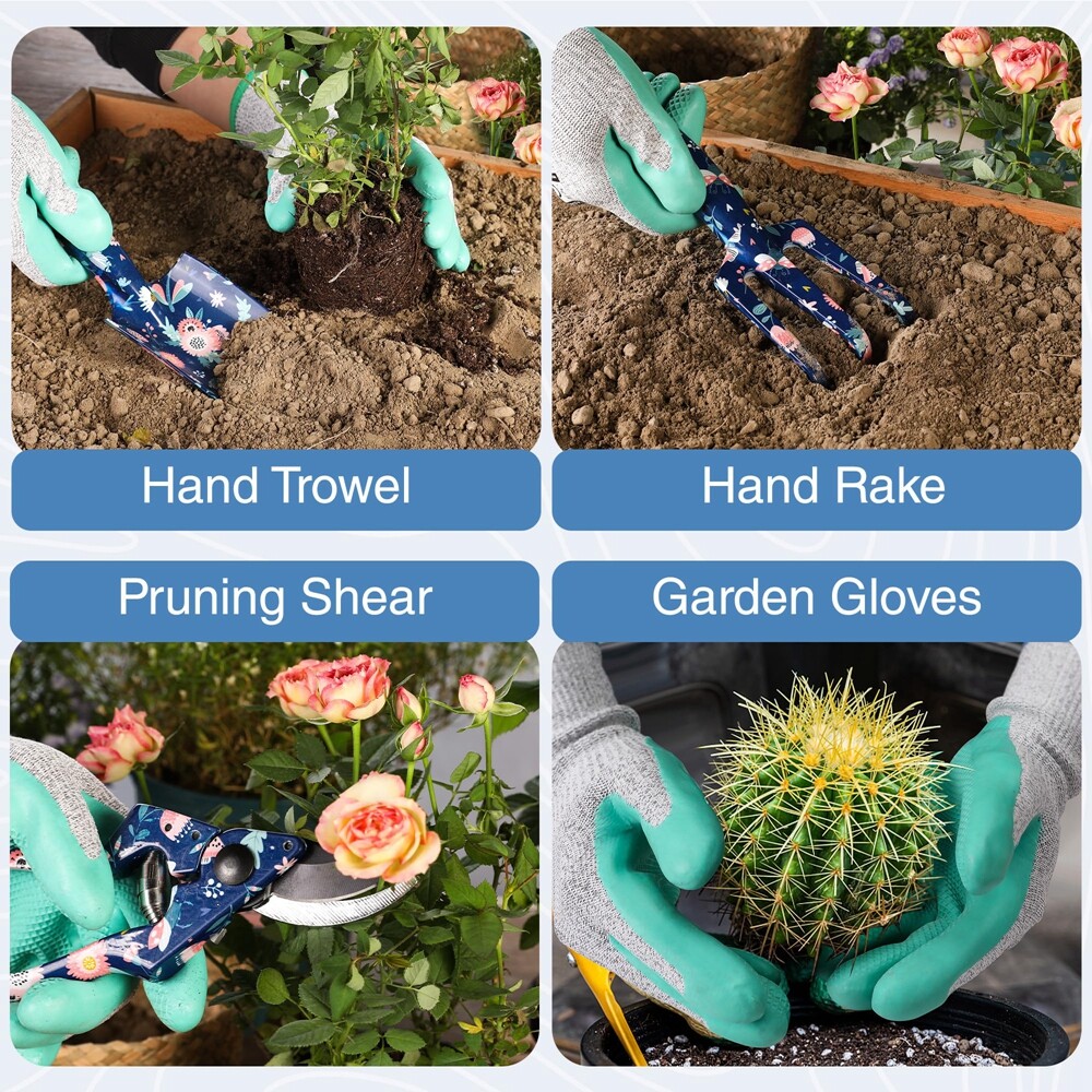 WORKPRO 4PCS Hand Garden Tool Set Aluminum Well-Packed Garden Tool Heavy Duty
