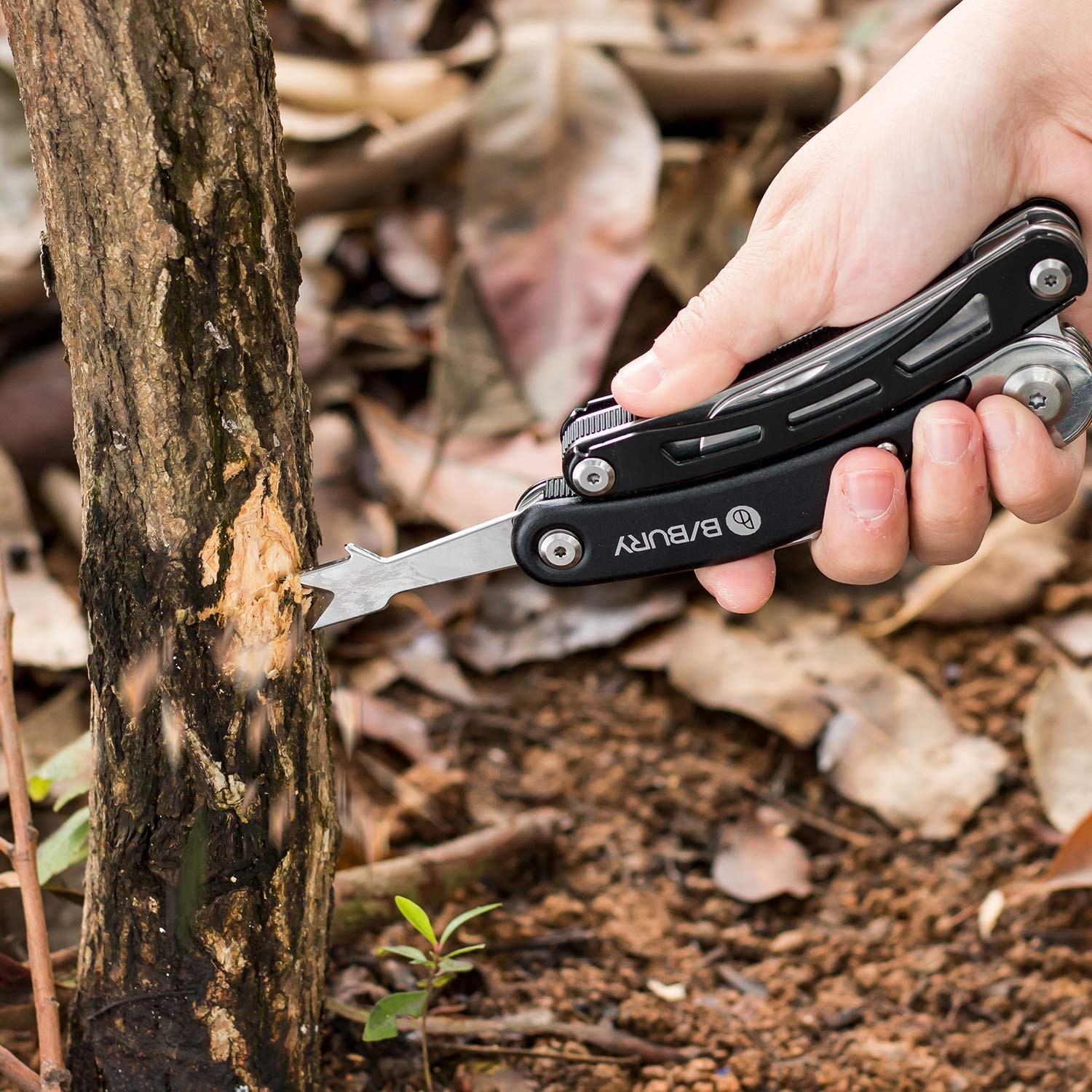BIBURY Gardening Hand Pruners, 5 in 1 Multitools Folding Scissors 420 Stainle…