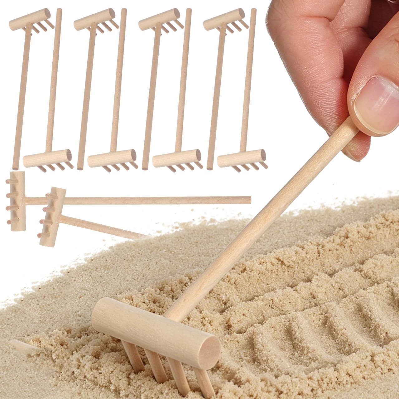 Mini Zen Garden Tool Set – 10pc Sand Rake Kit for Meditation & Feng Shui Decor