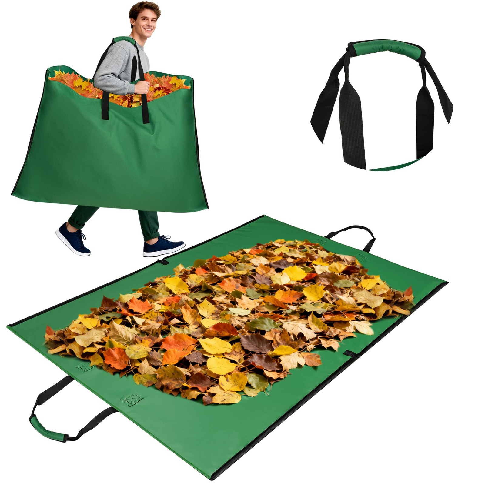 Leaf Bag for Collecting Leaves, 600D Oxford Cloth Collapsible Reusable Garden…
