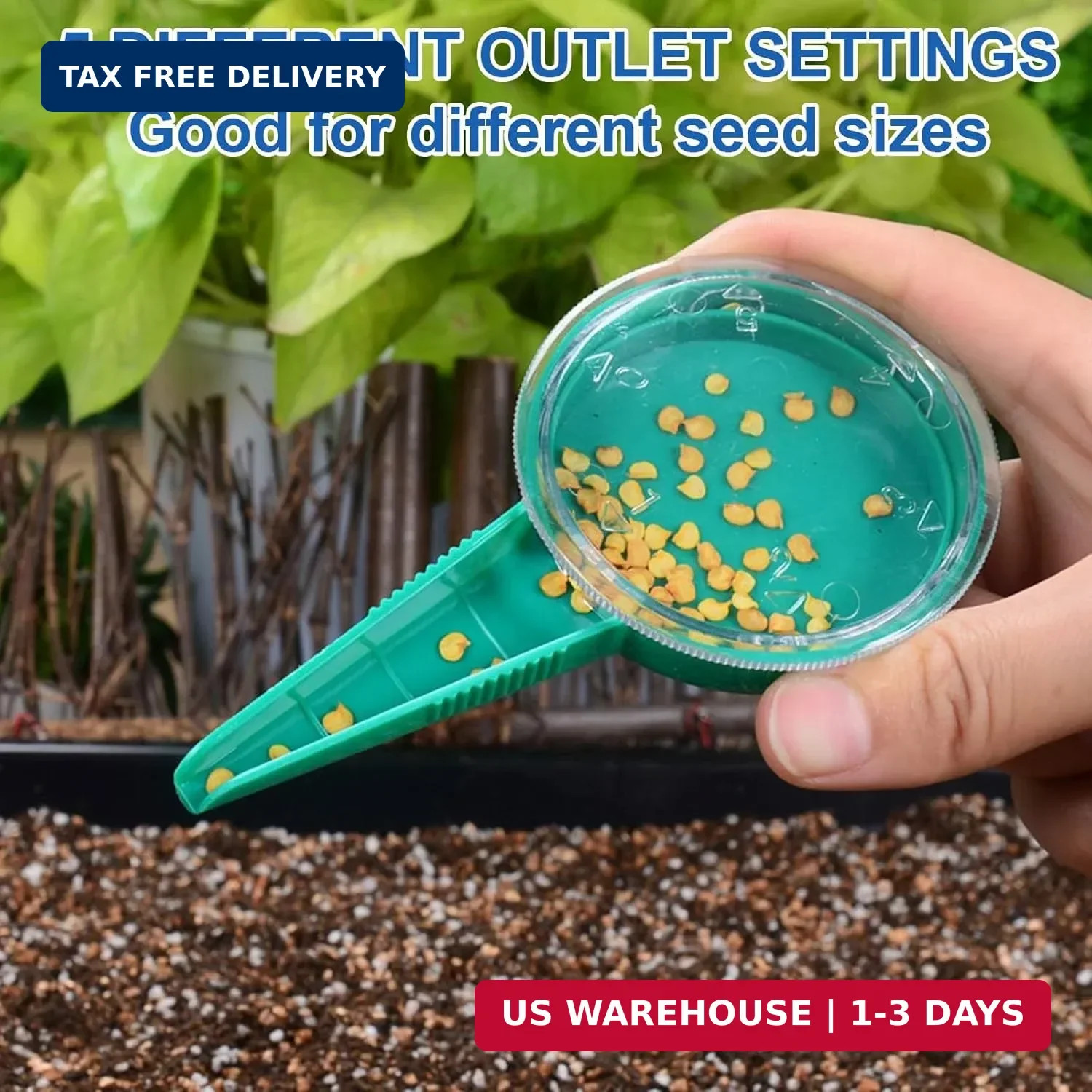 7-Piece 10inch Seed Spacing Set, Seed Planter Tool, Handheld Gardening Tool with