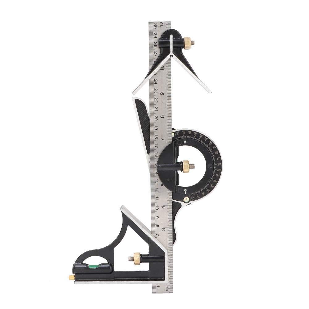 125 Stainless Steel T Ruler Combination Set Protractor Stainless Steel Angle