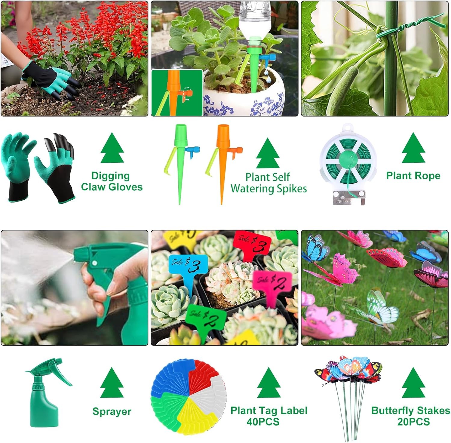 84-Pc Garden Tool Set, Heavy Duty Aluminum, Gifts for Men & Women