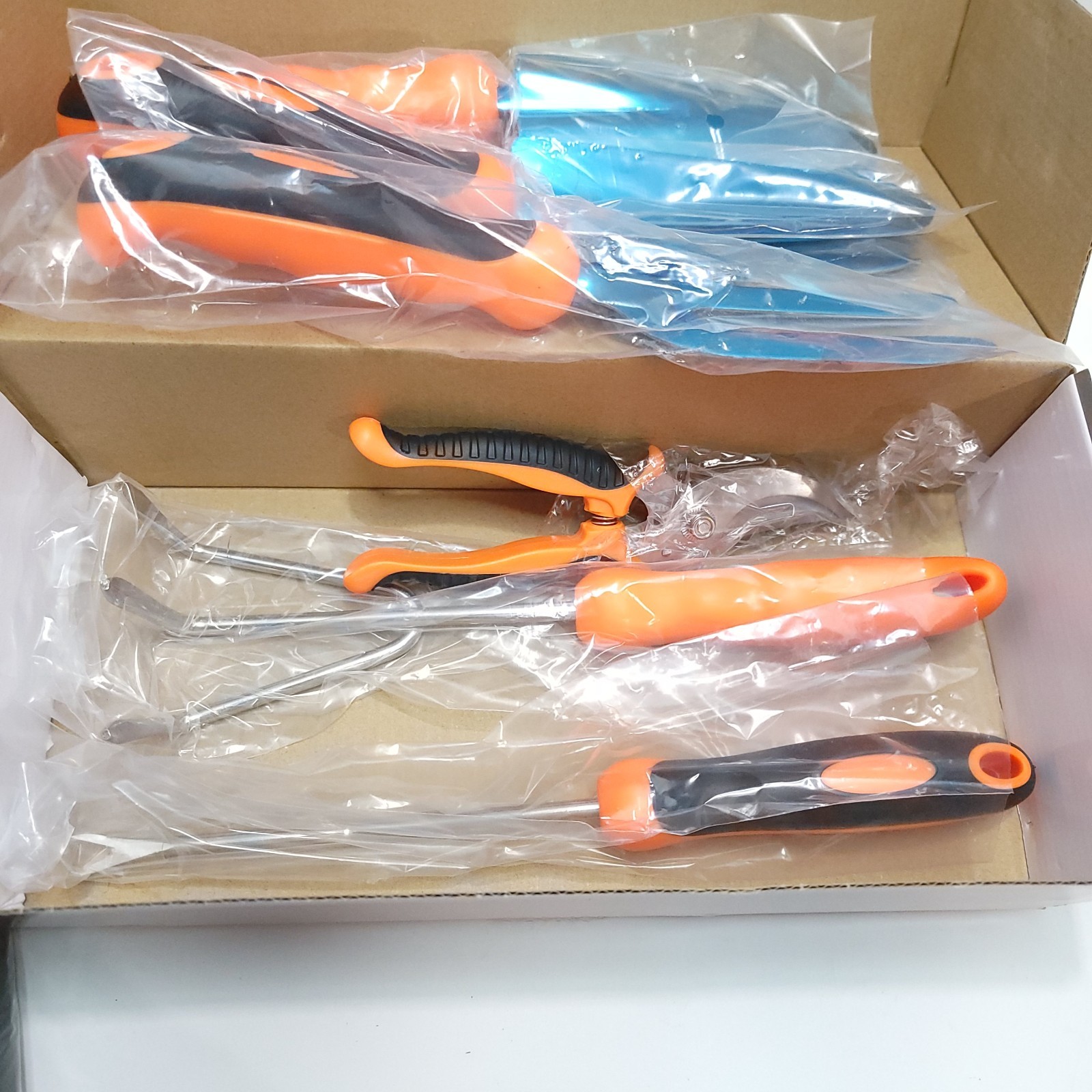 7 Piece Gardener Tool Set Bag Trowel Transplanter Weeder Cultivator Hand Rake+