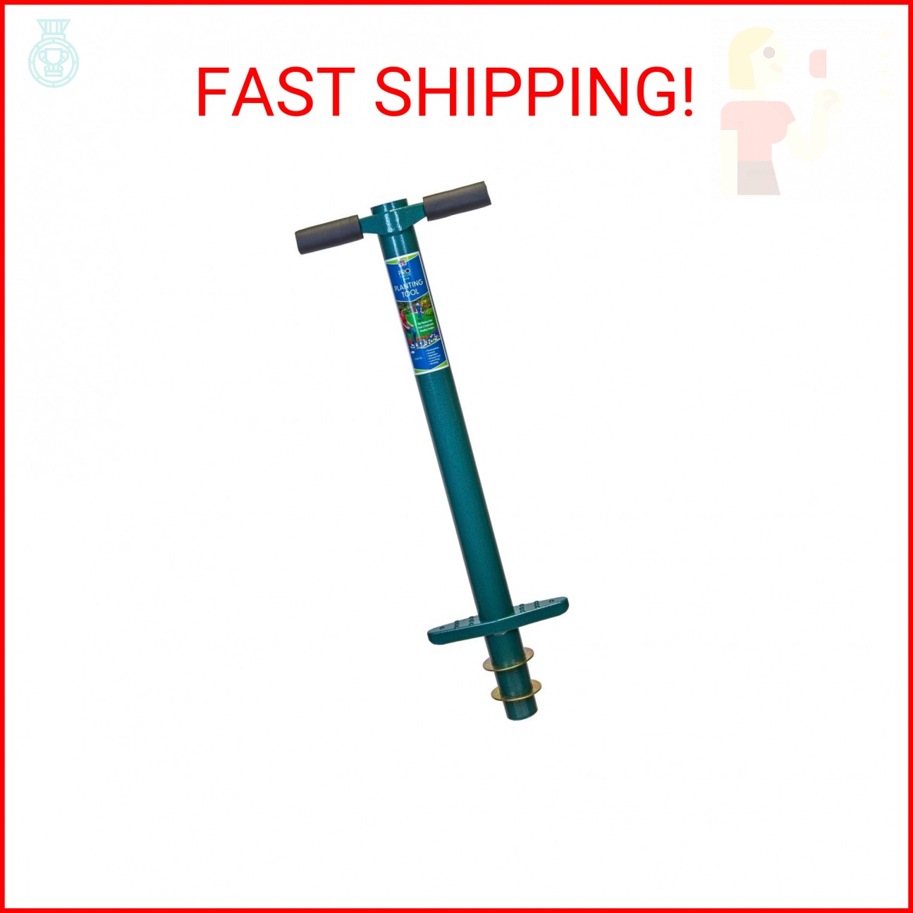ProPlugger 5-IN-1 Lawn Tool and Garden Tool, Bulb Planter, Weeder, Sod Plugger,