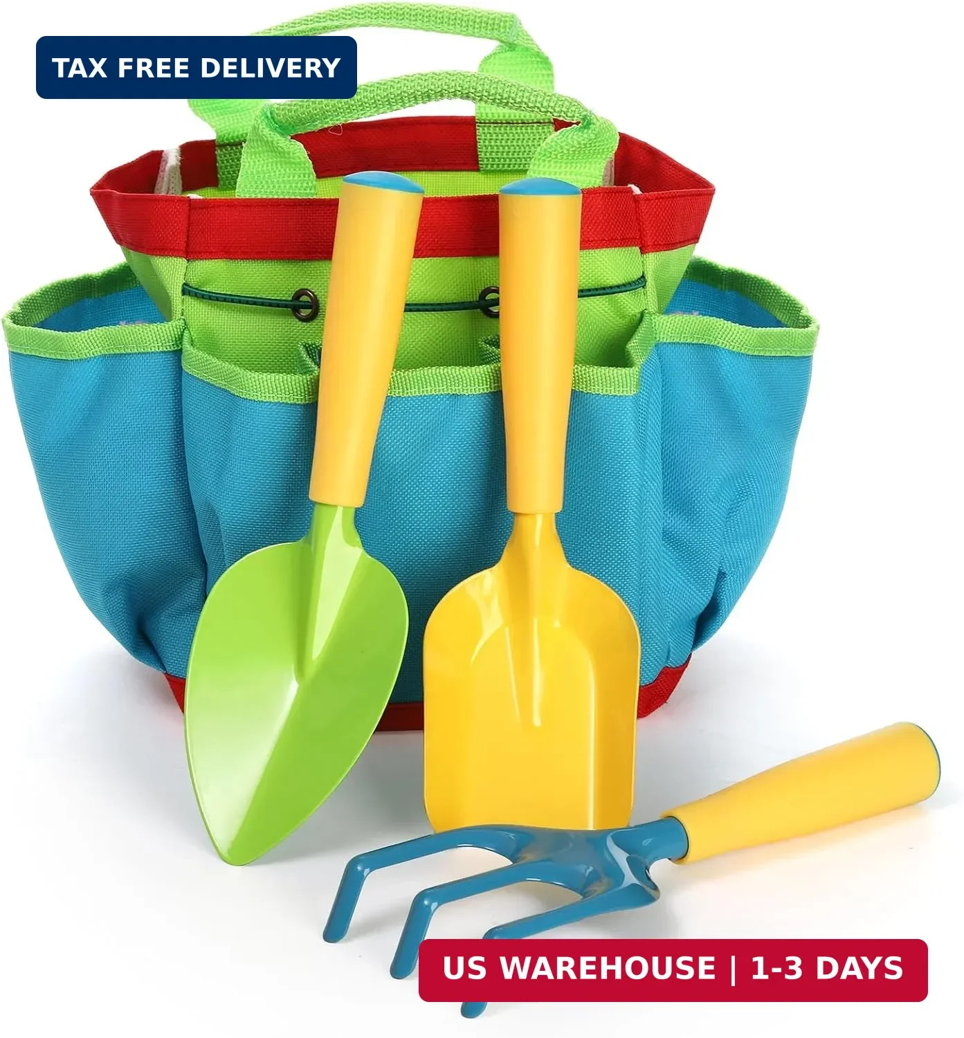 Cididu 8PCS Kids Garden Tools Set, Boys Girls Gardening Kit Tools Including Wate