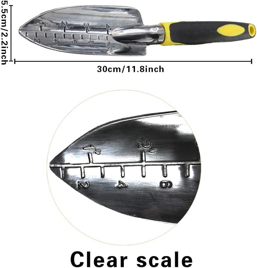 Aluminum Garden Trowel & Hand Shovel with Ergonomic Non-Slip Handle