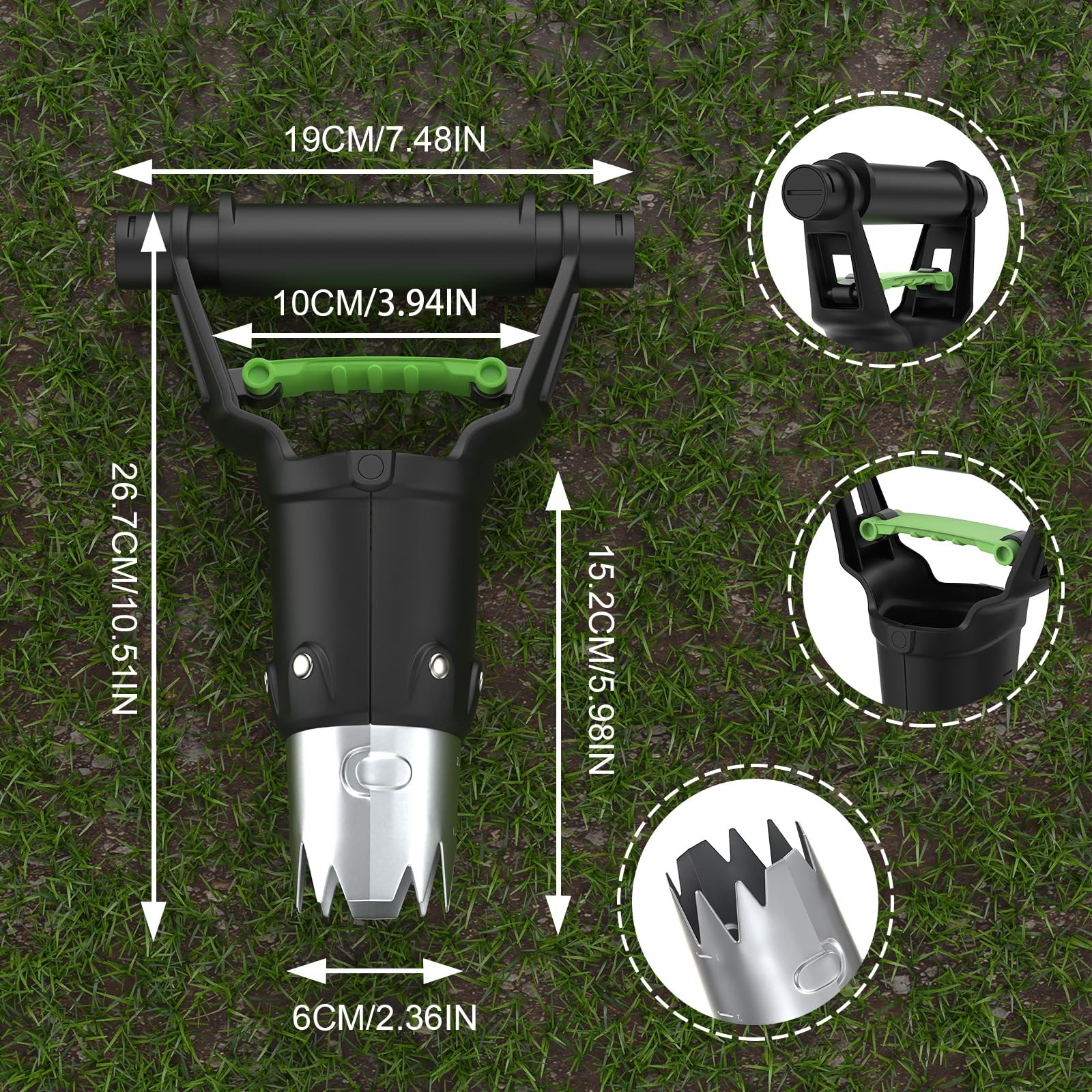 Sturdy Bulb Planter, 5 inches Depth Hand Bulb Planting Tool, Heavt Duty Stain…