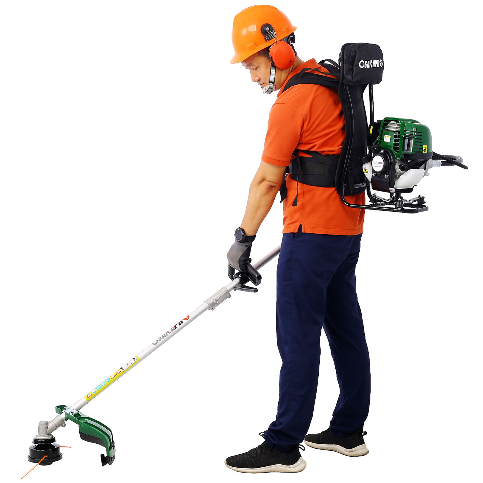 4in1 38CC 4-stroke Garden Backpack Tool System Gas Pole Saw Grass Hedge Trimmer