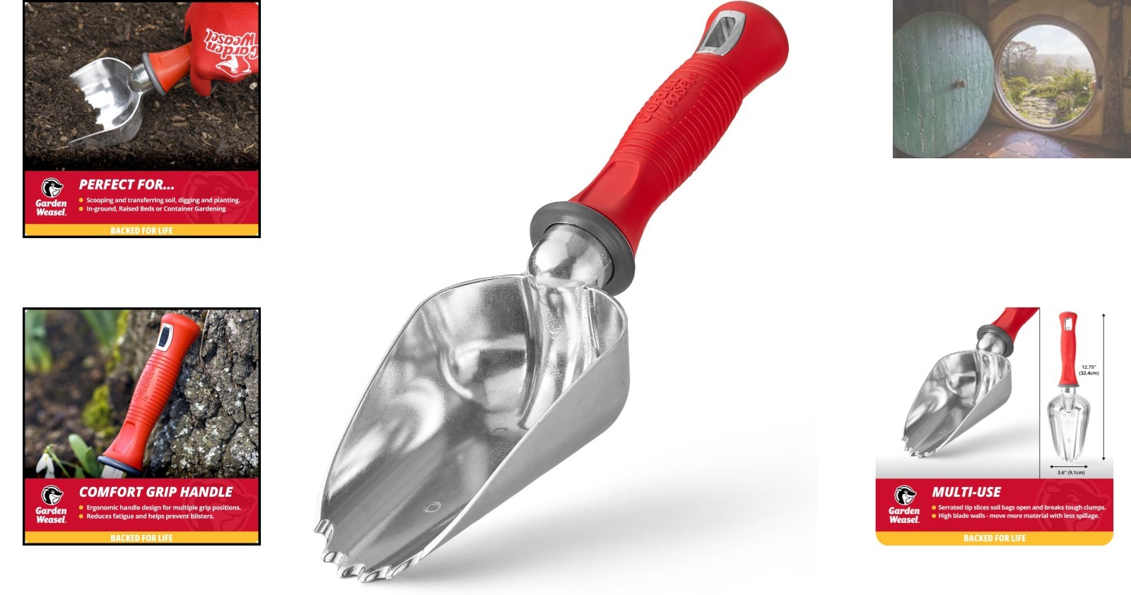 Oversized Heavy-Duty Potting Scoop with Serrated Tip – Ultimate Gardening Tool
