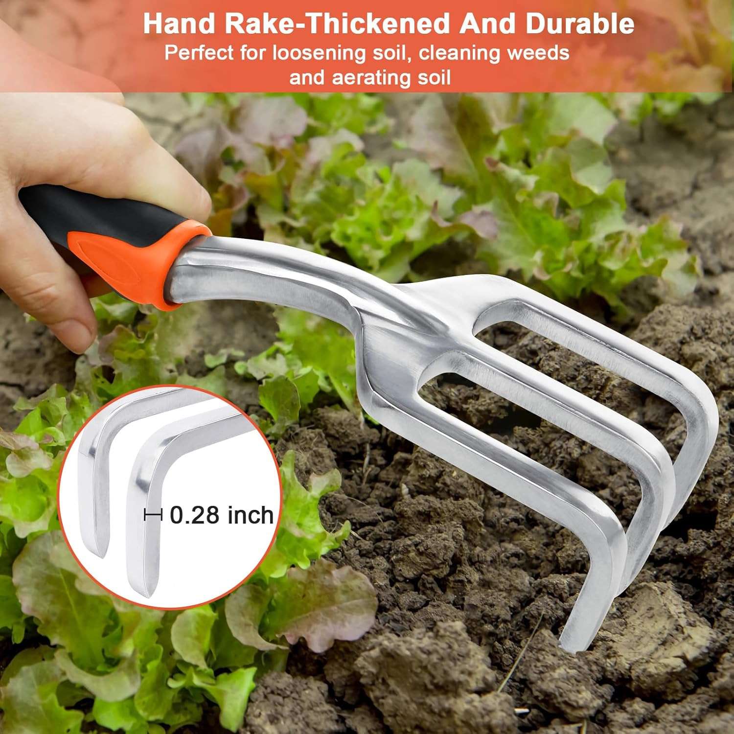 Garden Tools Set, 3 Pack Heavy Duty Gardening Tools Set Include Garden Shovel, T