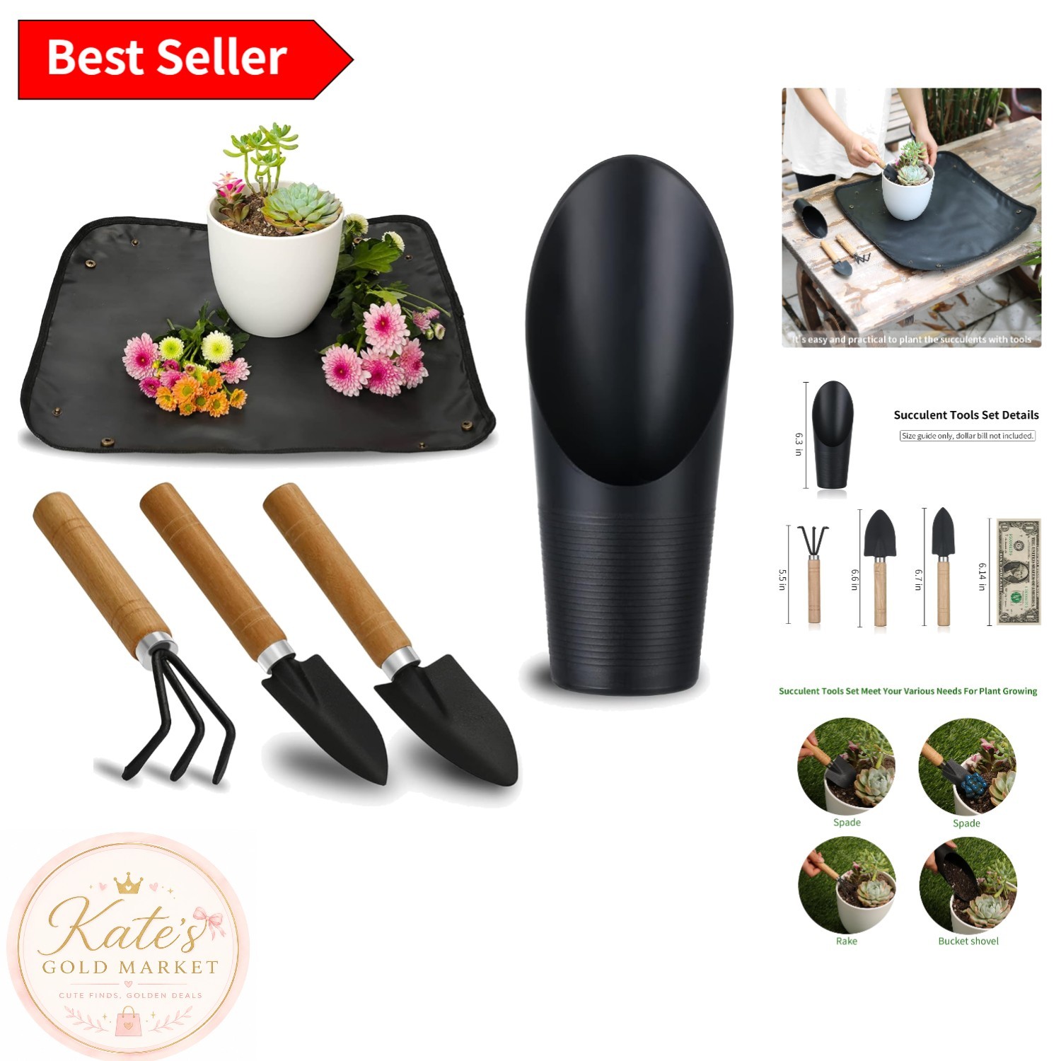 High-Quality Succulent Gardening Hand Tools Kit – Perfect Gift for Green Thumbs