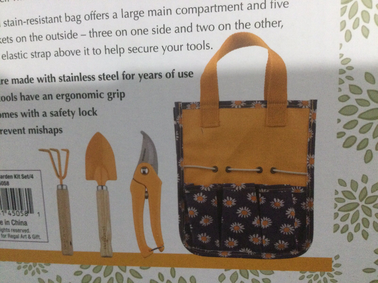MINI 3 GARDEN PCS KIT WITH ERGONOMIC GRIPS PLUS CANVAS MINI CARRYING BAG NWT