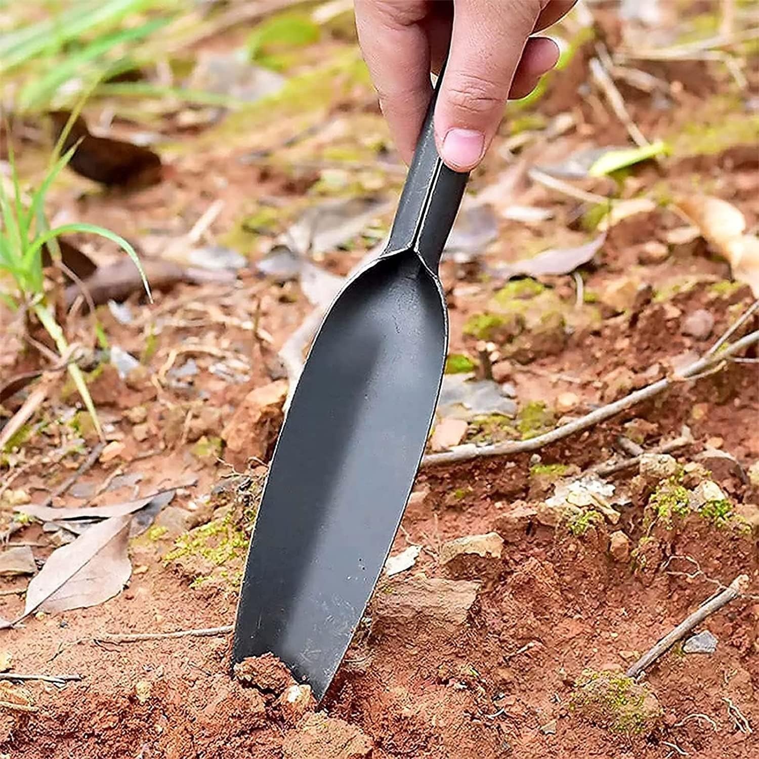 Willow Leaf-Shaped Garden Trowel Tool 12-inch Hand Shovel High-Carbon Steel Mate