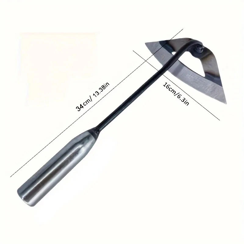 Premium All-Steel Hardened Hollow Hoe – Handheld Weeding Rake Durable and