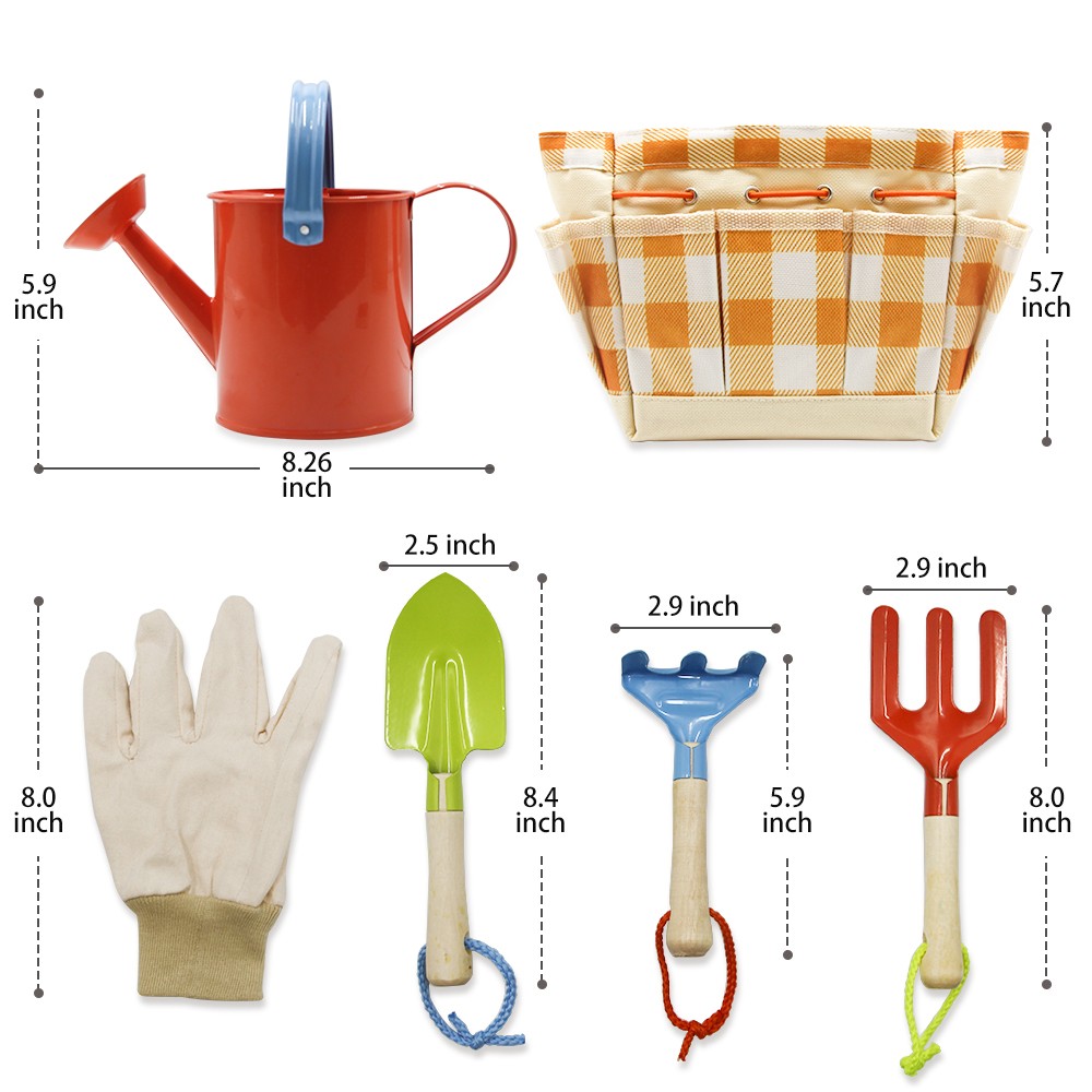 Kids Gardening Tools Set 12 PCS Toddler Gardening Outdoor Toys Gift for Age 3-8
