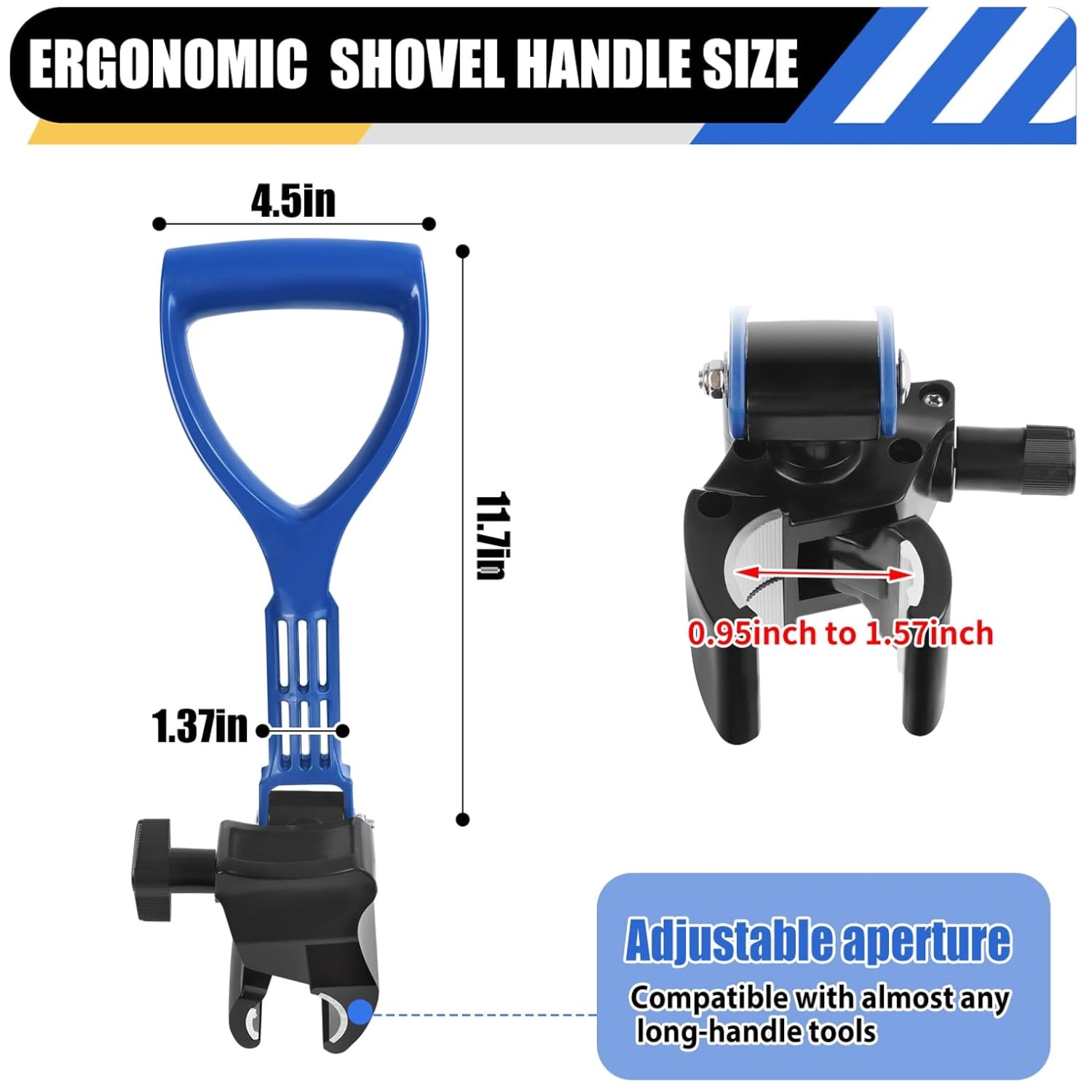 Universal Fit Garden Shovel Handle Extension