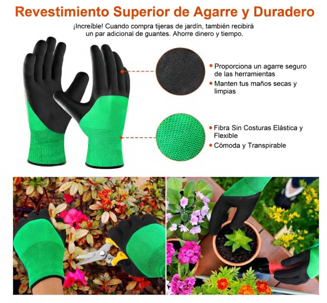Tijeras de podar de jardín, paquete de 4, tijeras de poda, tijeras de poda